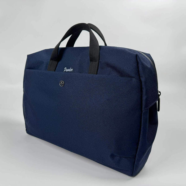 Pander 14L laptop messenger bag in Blue Storm, three-quarter front view