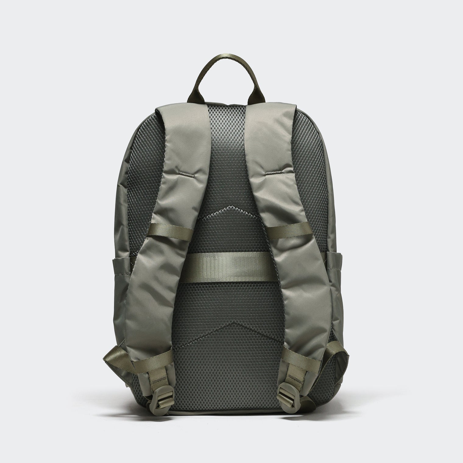 Pander 22L Grey Sage backpack breathable mesh back panel and padded shoulder straps