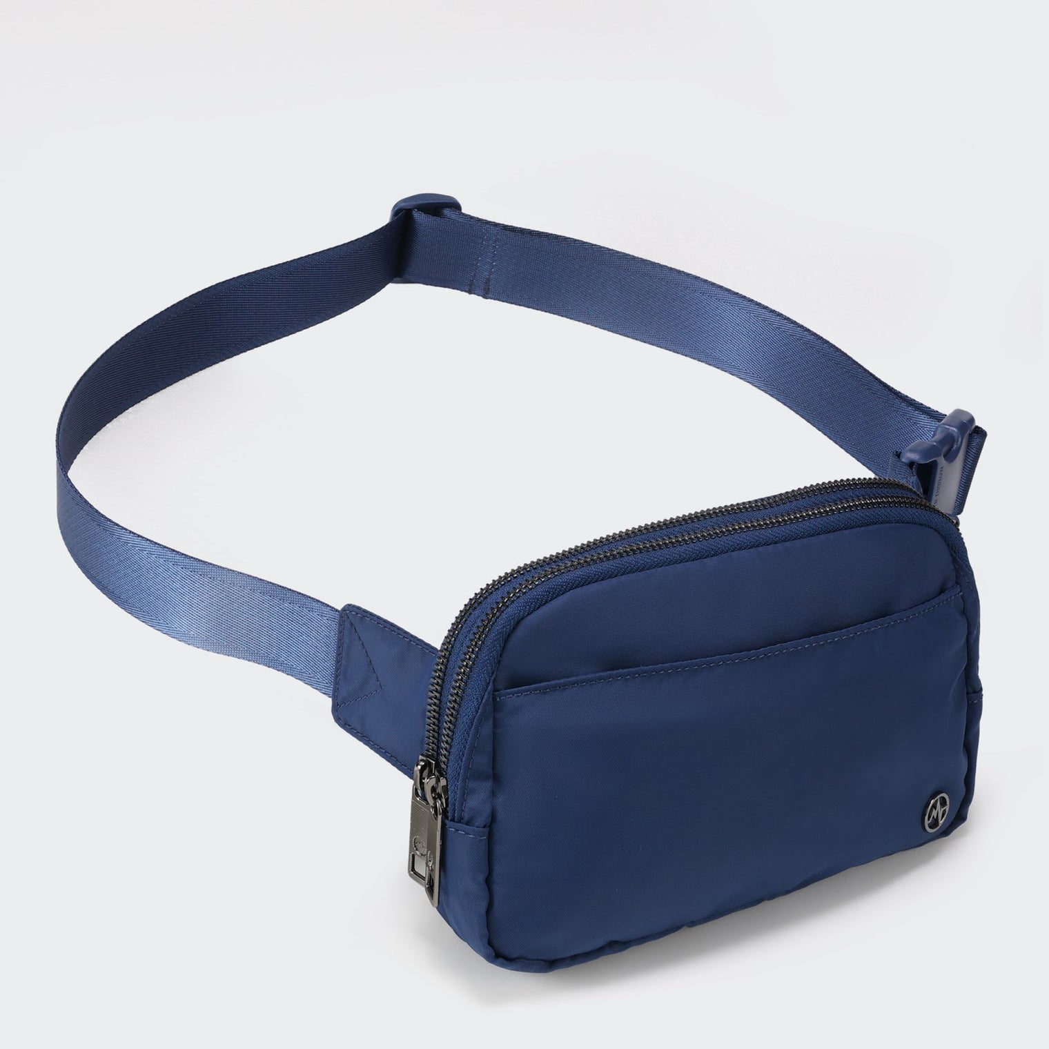 Pander 5 zipper pocket 2L belt bag in Blue Perennial, product detail view 2