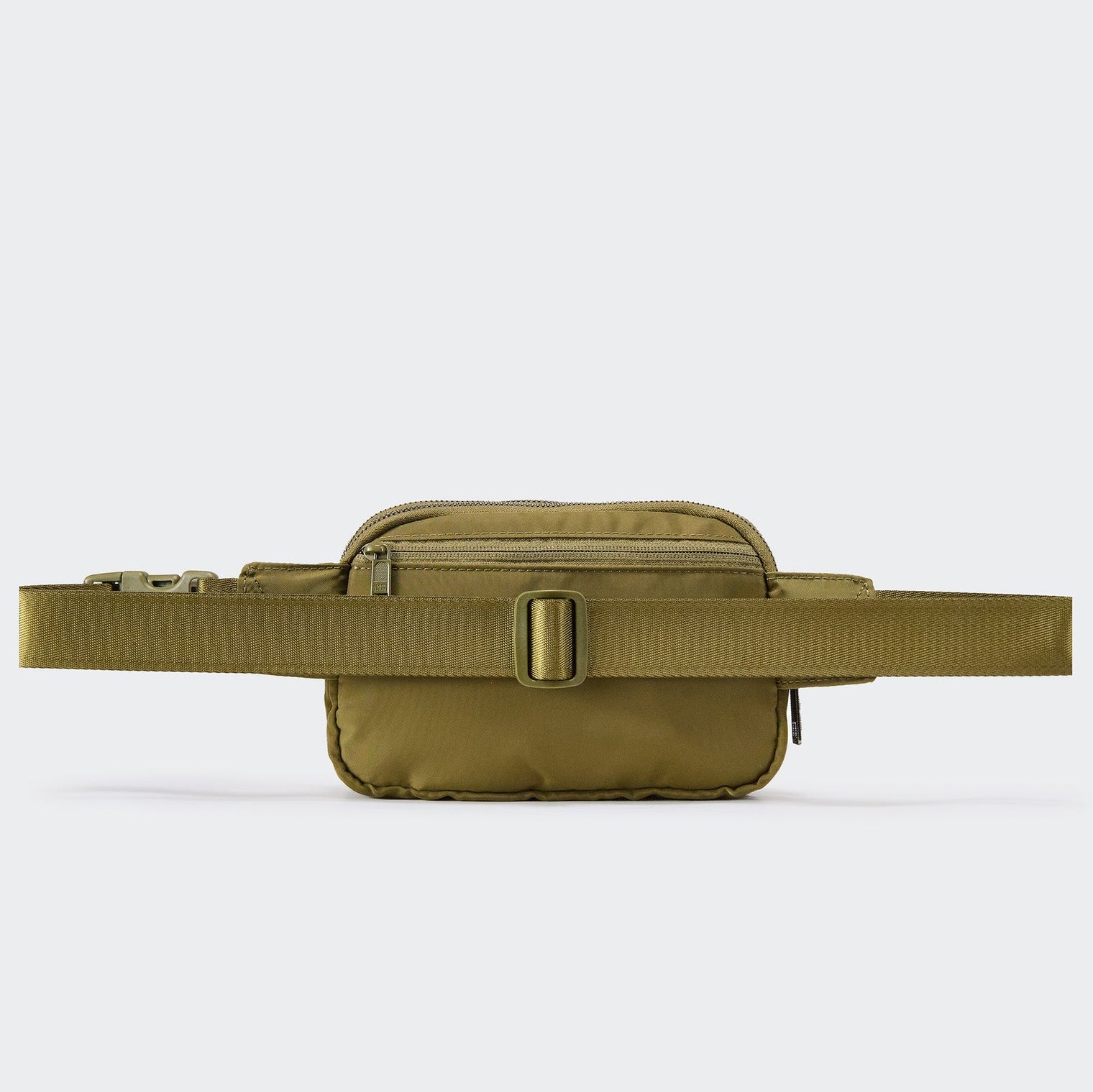 Pander 5 zipper pocket 2L belt bag in Dark Moss, product detail view 3