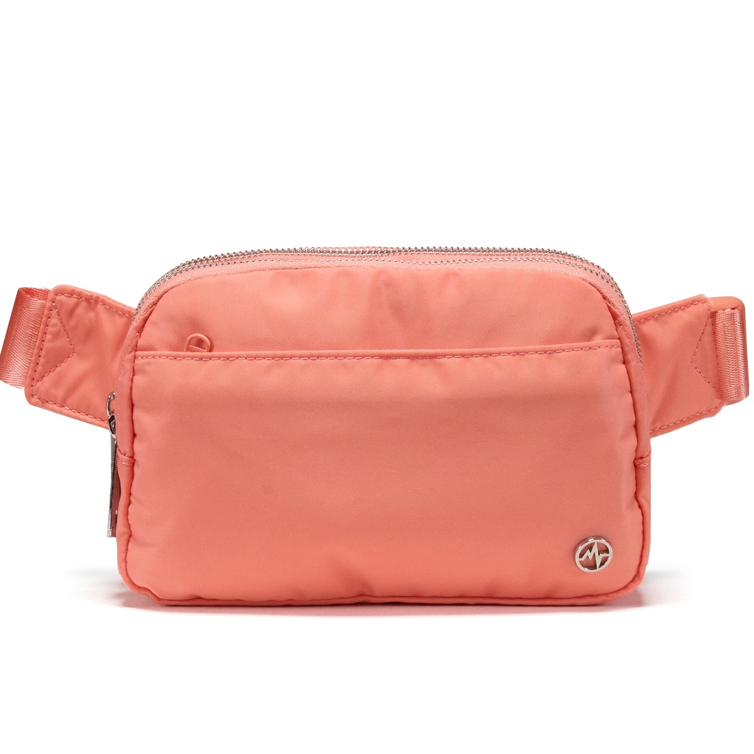 Pander 5 zipper pocket 2L belt bag in Dark Salmon, product detail view 2