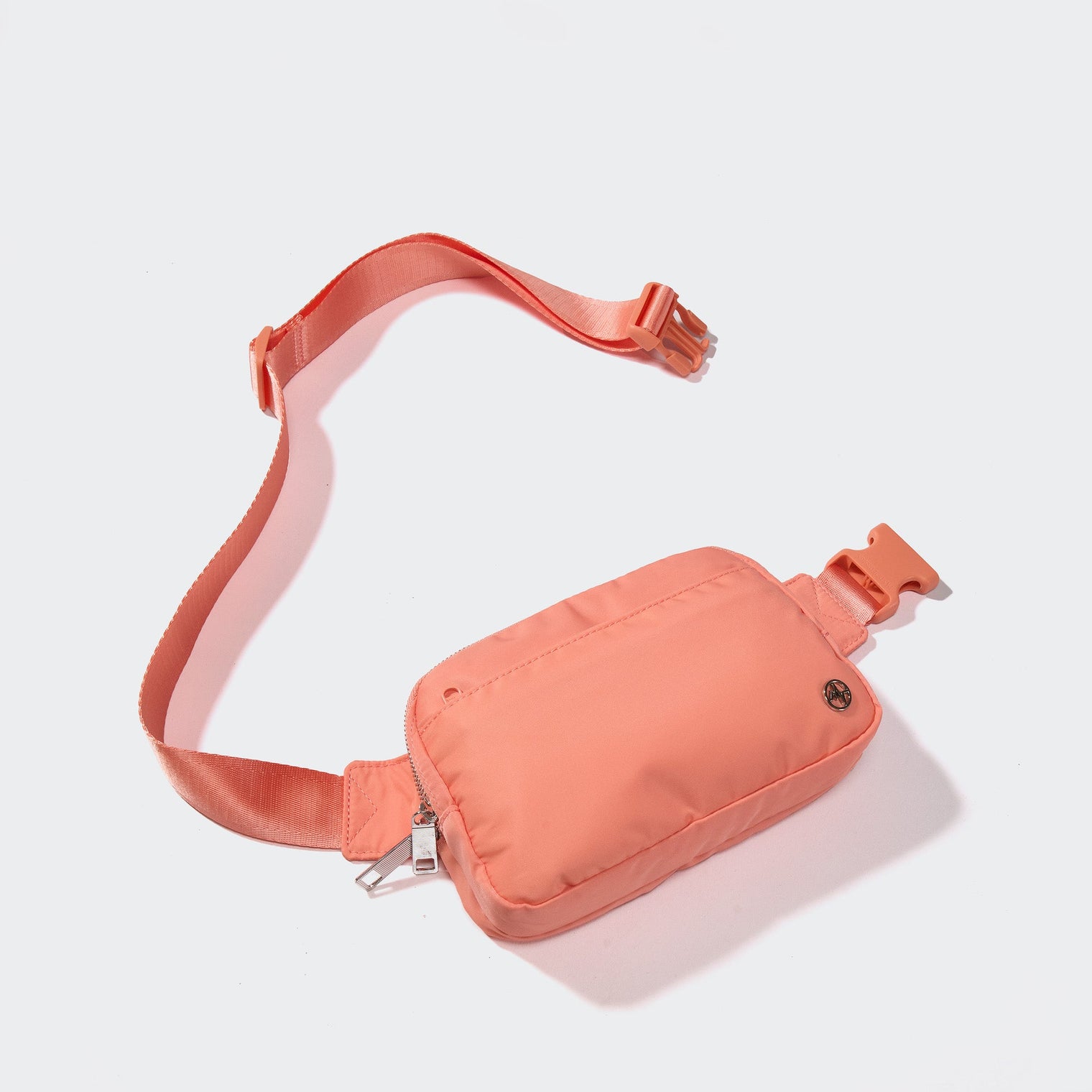 Pander 5 zipper pocket 2L belt bag in Dark Salmon, product detail view 5