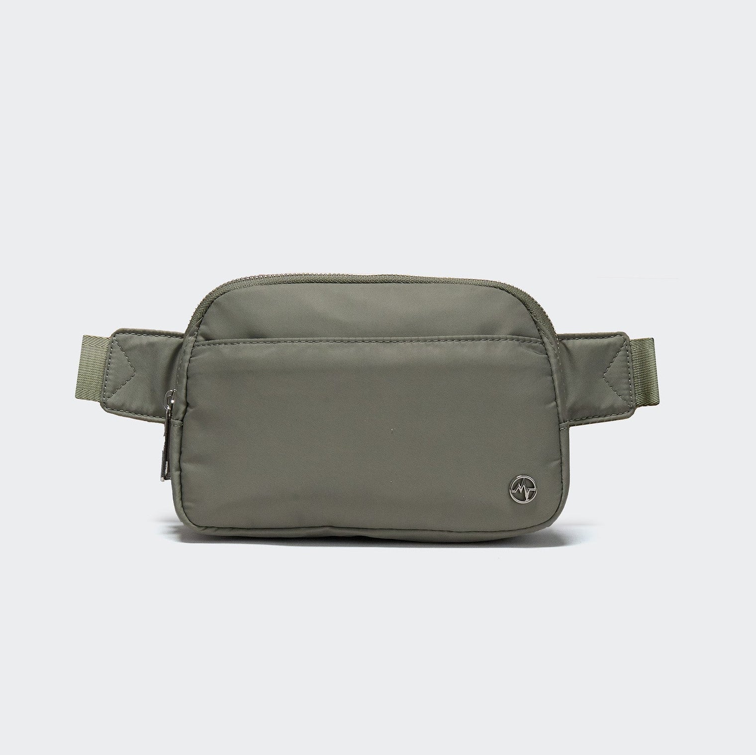 Pander 5 zipper pocket 2L belt bag in Grey Sage, product detail view 3