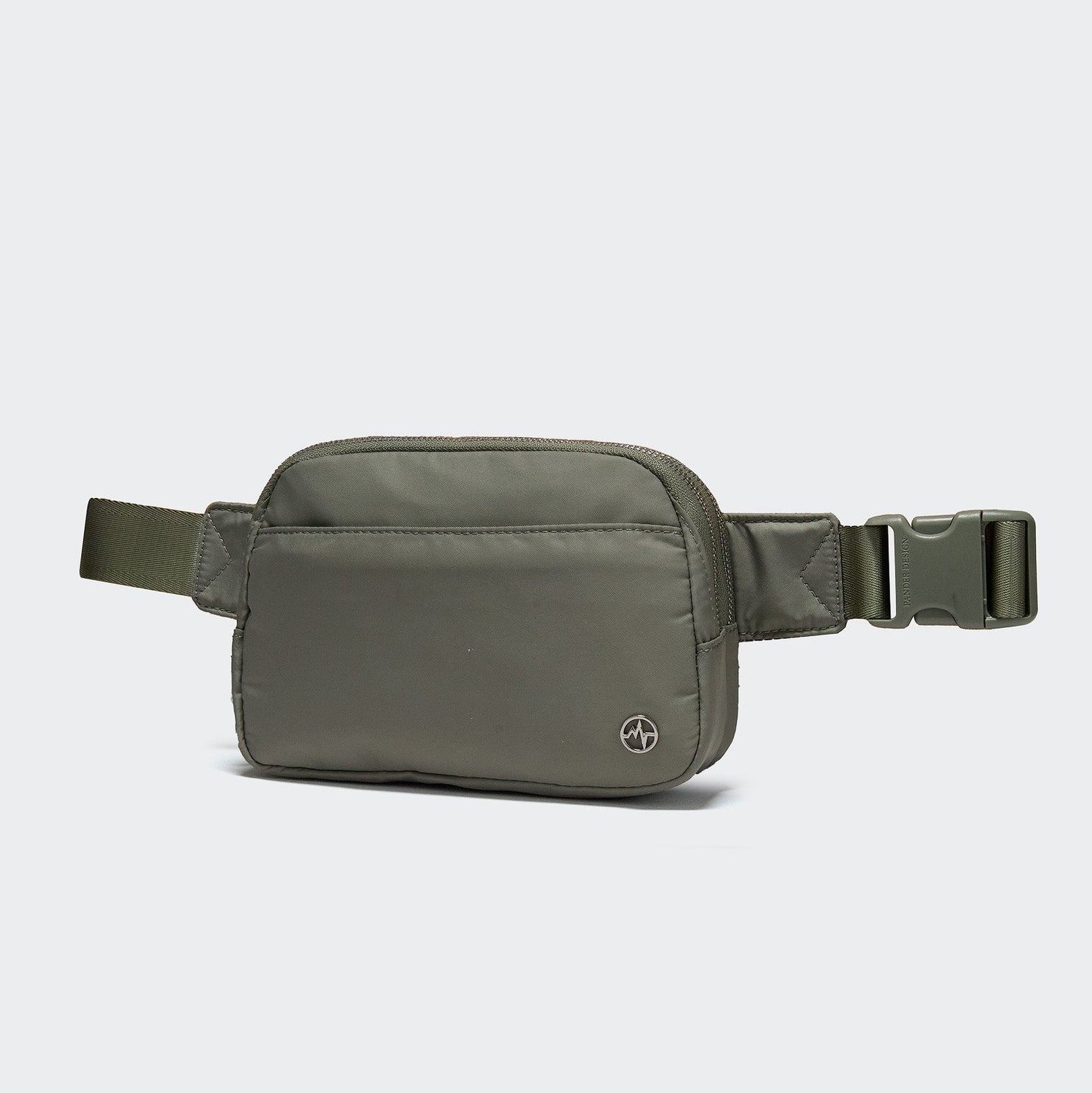 Pander 5 zipper pocket 2L belt bag in Grey Sage, product detail view 4