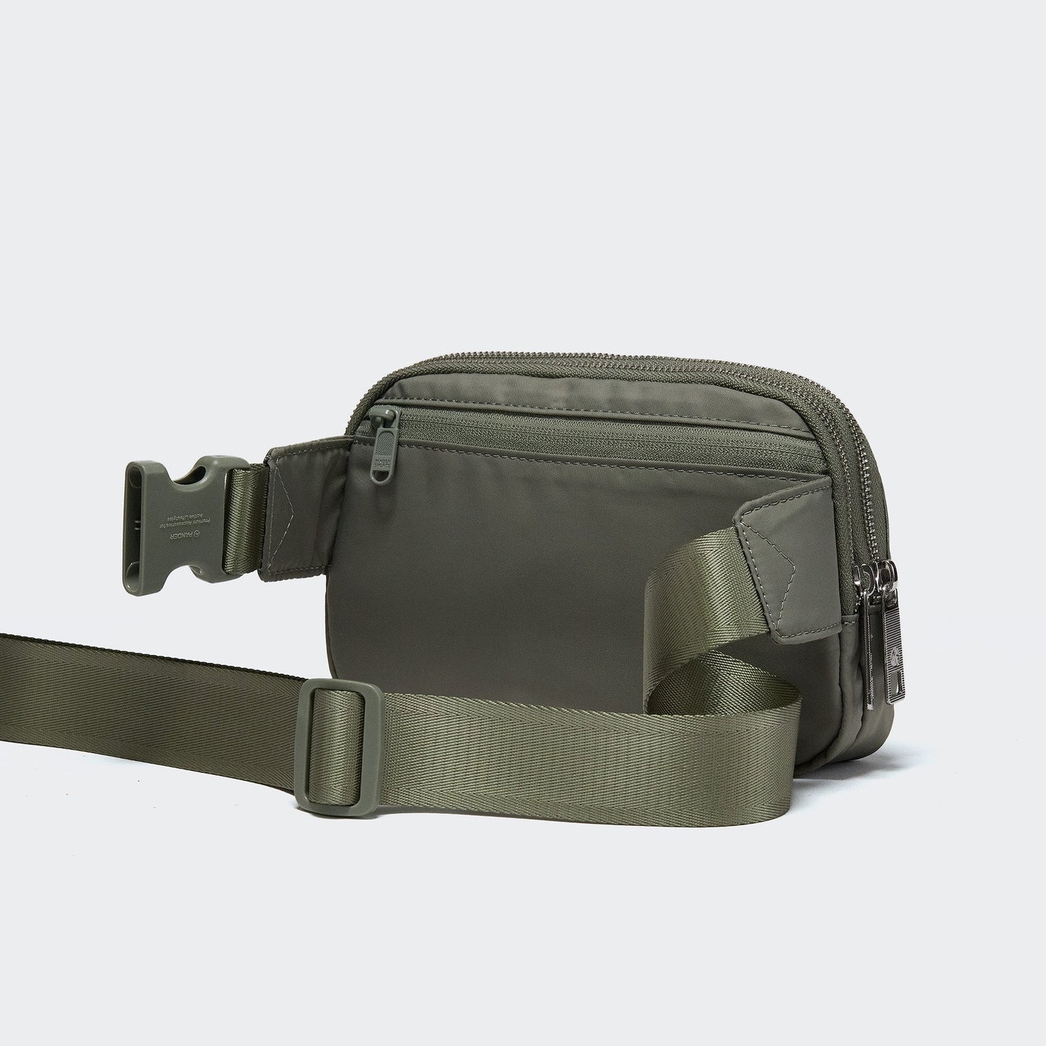 Pander 5 zipper pocket 2L belt bag in Grey Sage, product detail view 5
