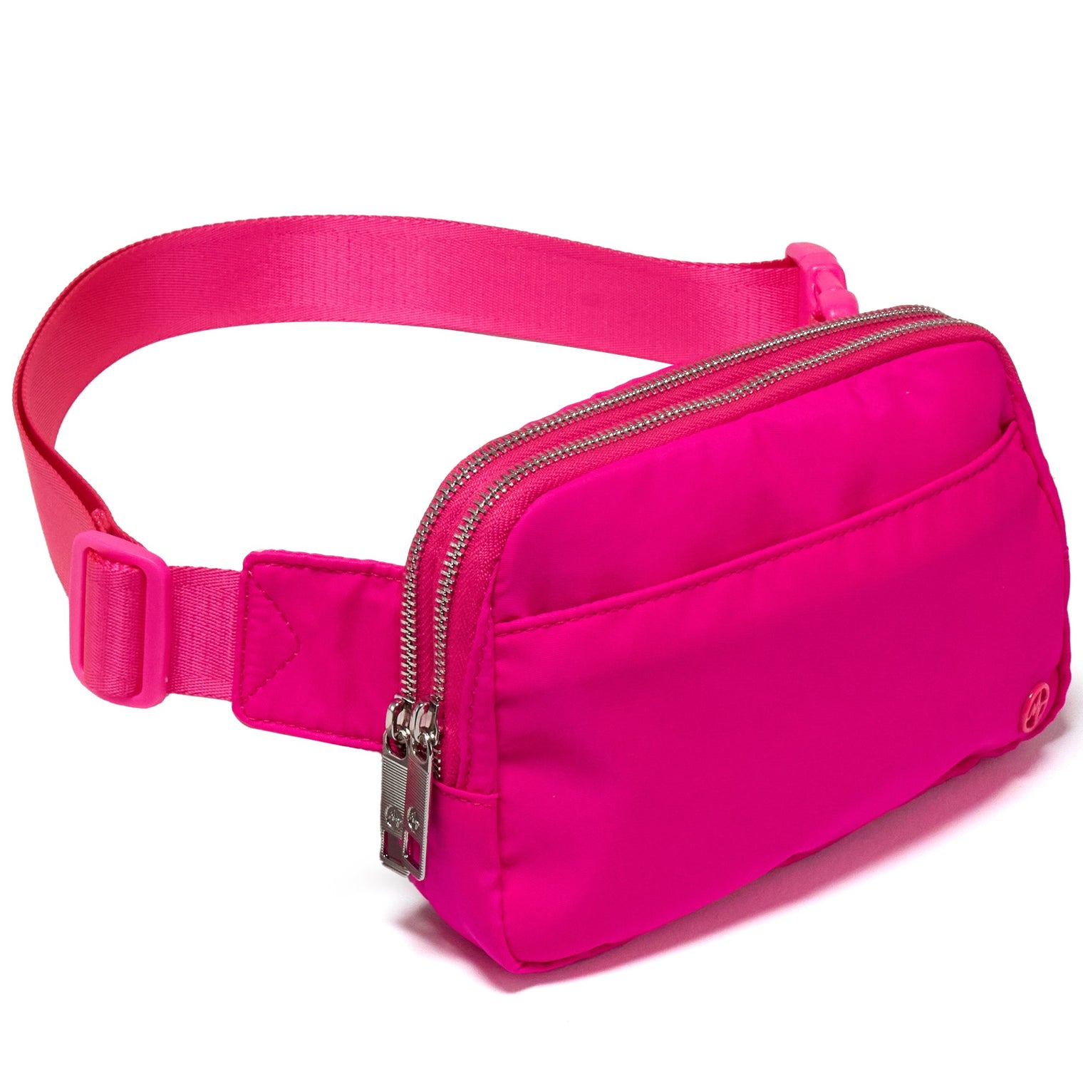Pander 5 zipper pocket 2L belt bag in Sonic Pink, product detail view 2