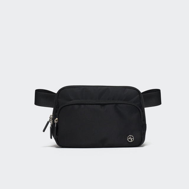 Pander 6-pocket crossbody belt bag in Black front view