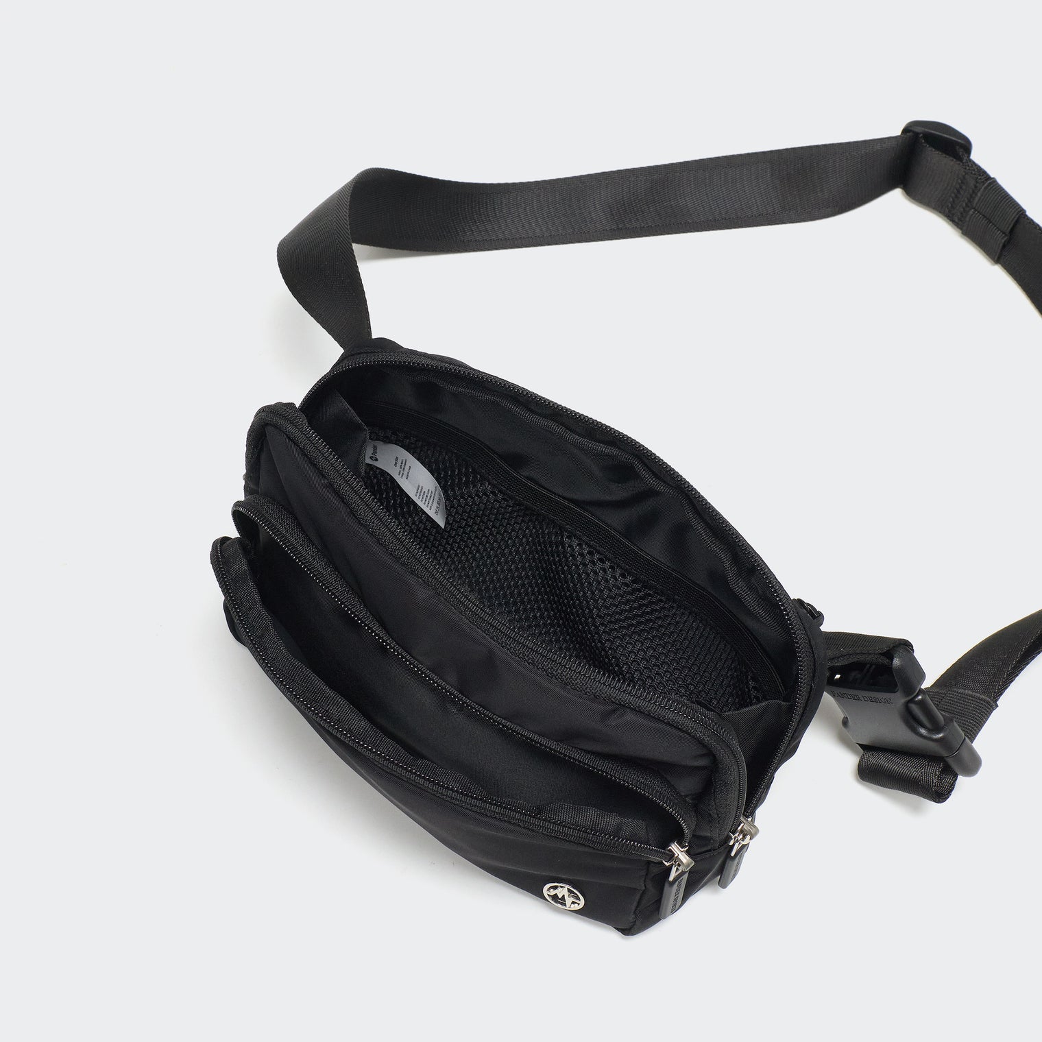 Pander 6-pocket crossbody belt bag in Black interior