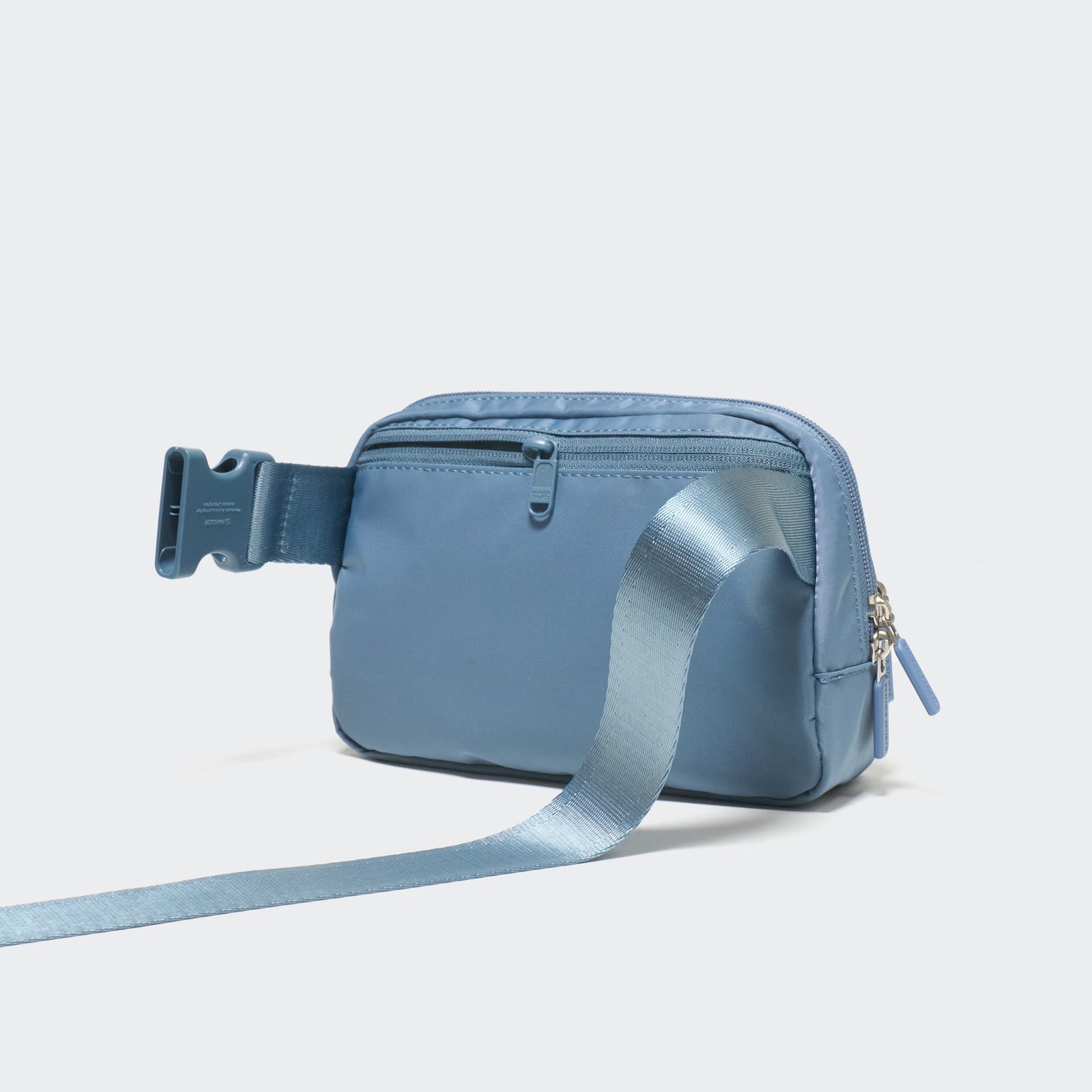 Pander 6-pocket crossbody belt bag in Blue back view