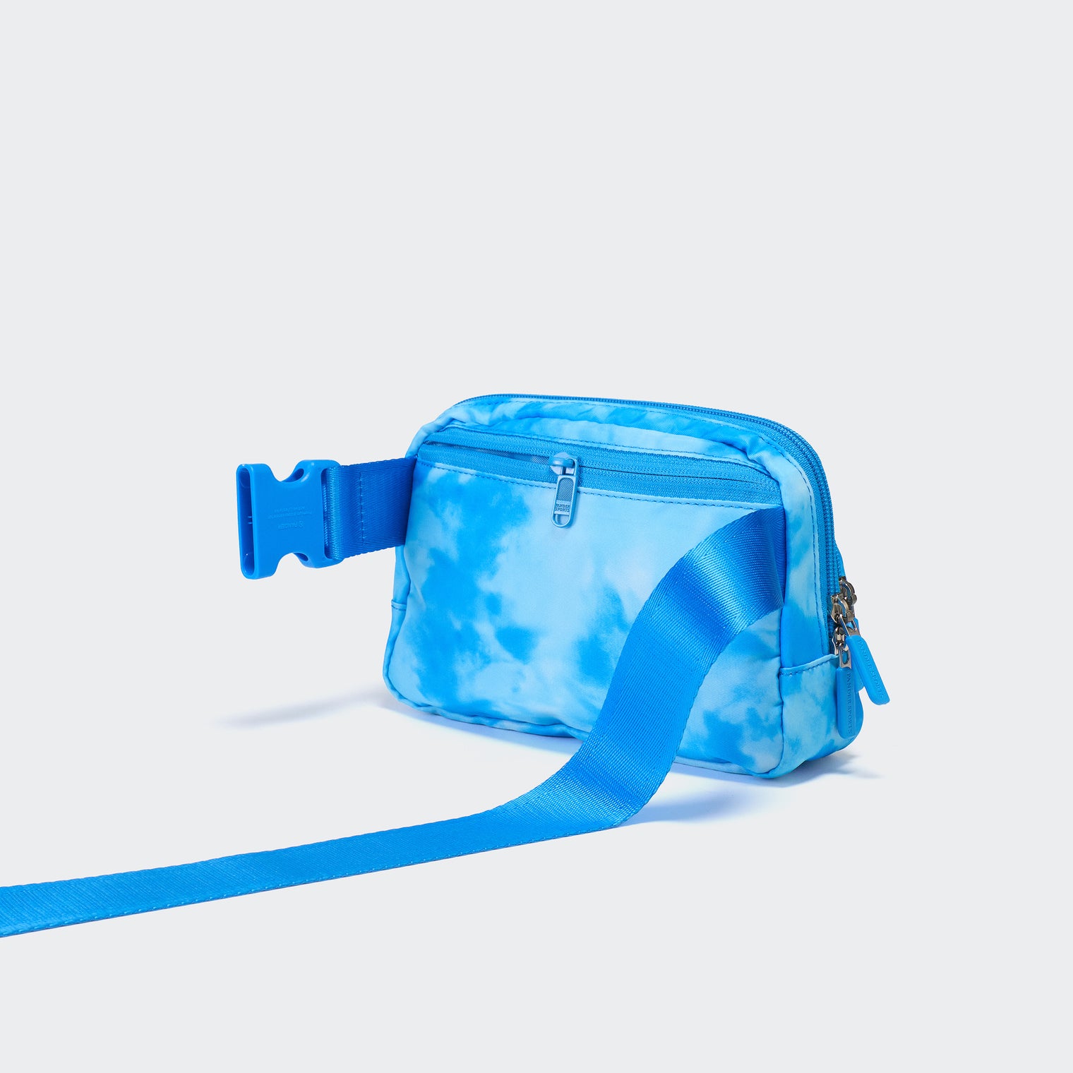 Pander 6-pocket crossbody belt bag in Cloud Blue front view
