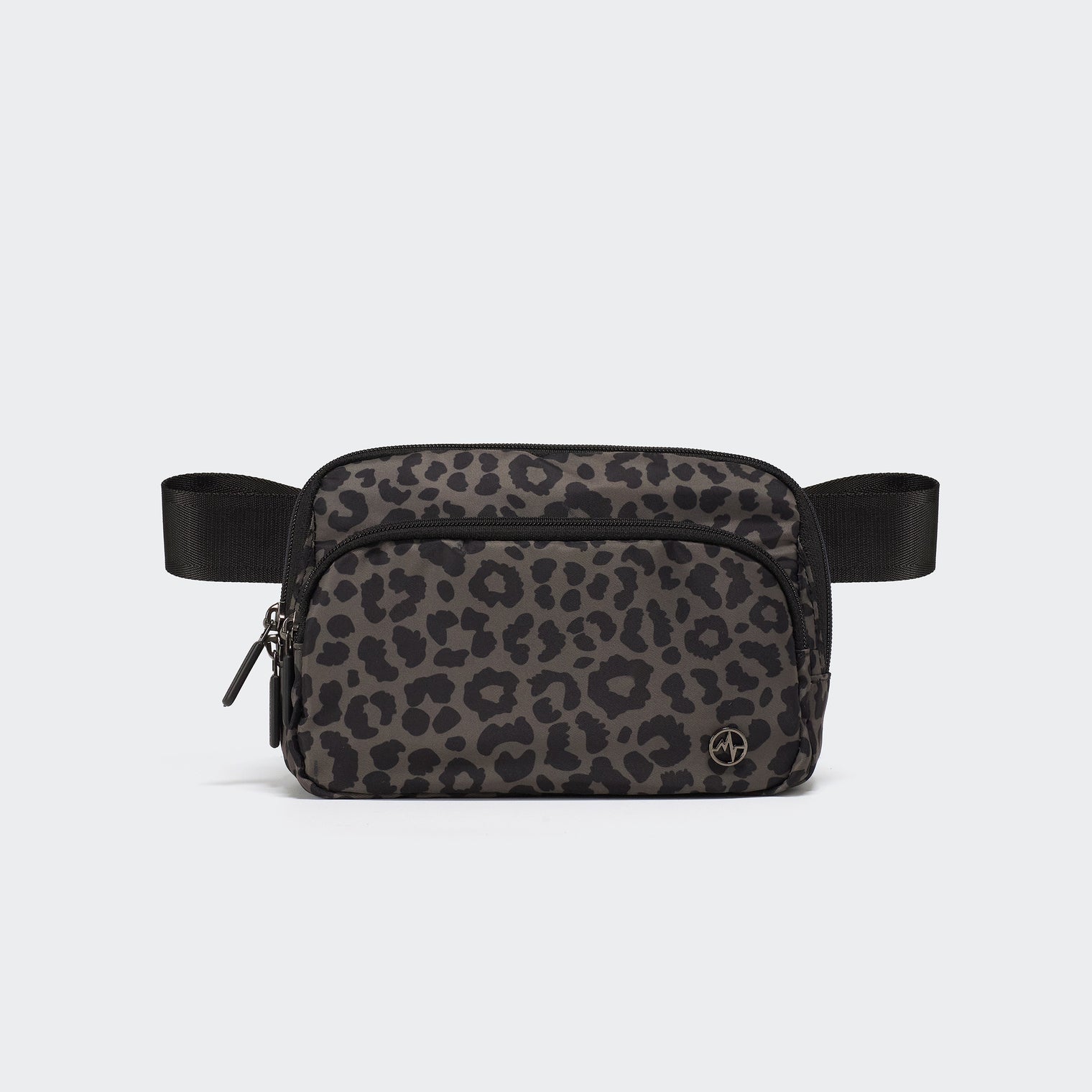 Pander 6-pocket crossbody belt bag in Grey Leopard