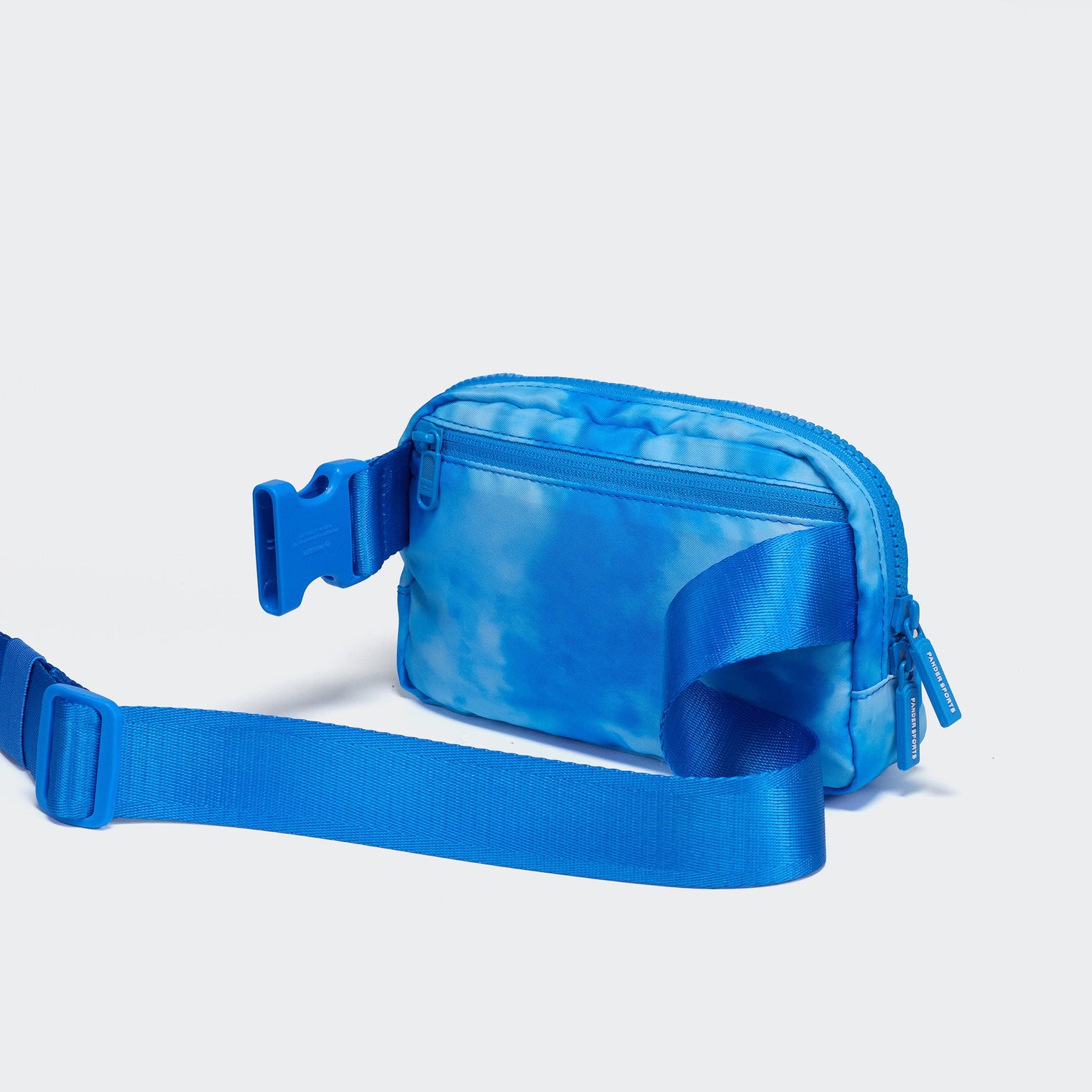 Pander 1L double zipper water-repellent nylon belt bag in Cloud Blue, product view 3