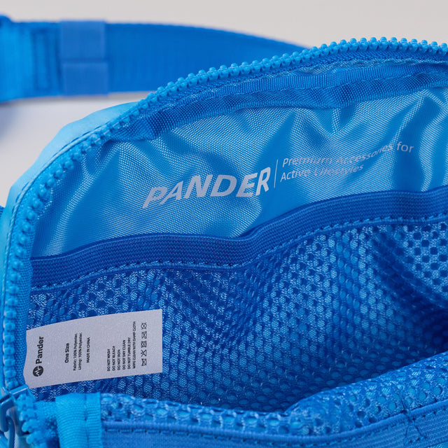 Pander 1L double zipper water-repellent nylon belt bag in Cloud Blue, product view 8