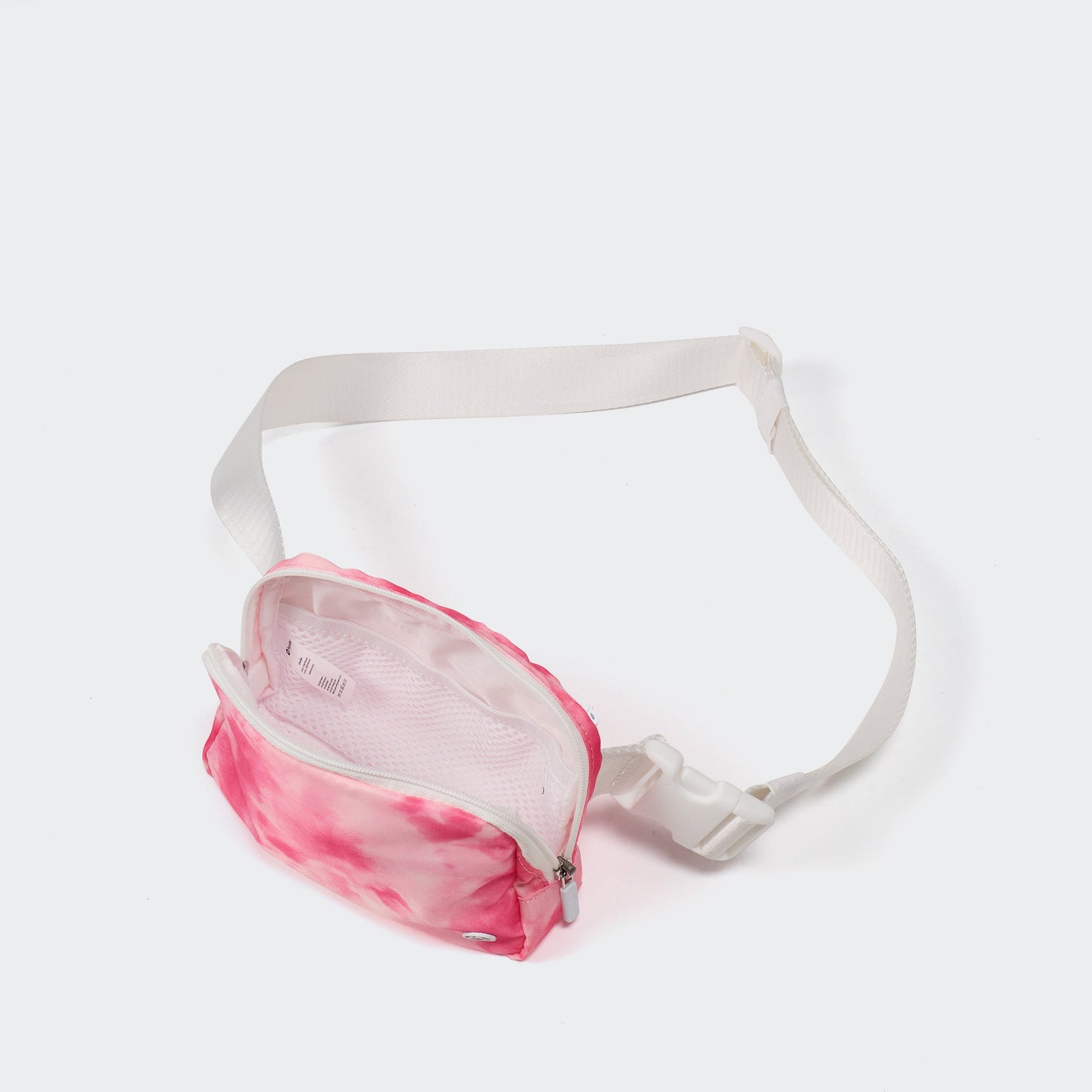 Pander 1L double zipper water-repellent nylon belt bag in Cloud Pink, product view 6