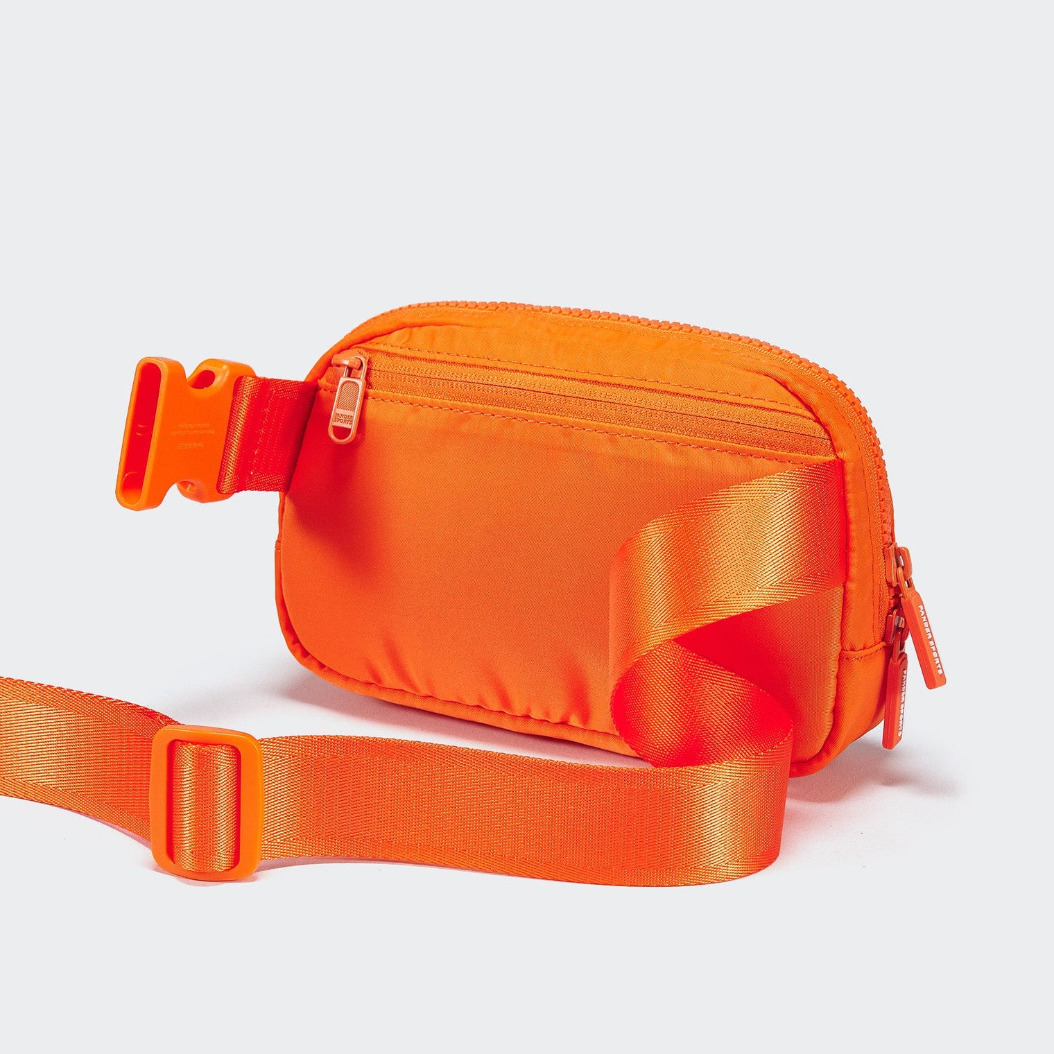 Pander 1L double zipper water-repellent nylon belt bag in Dark Orange, product view 4