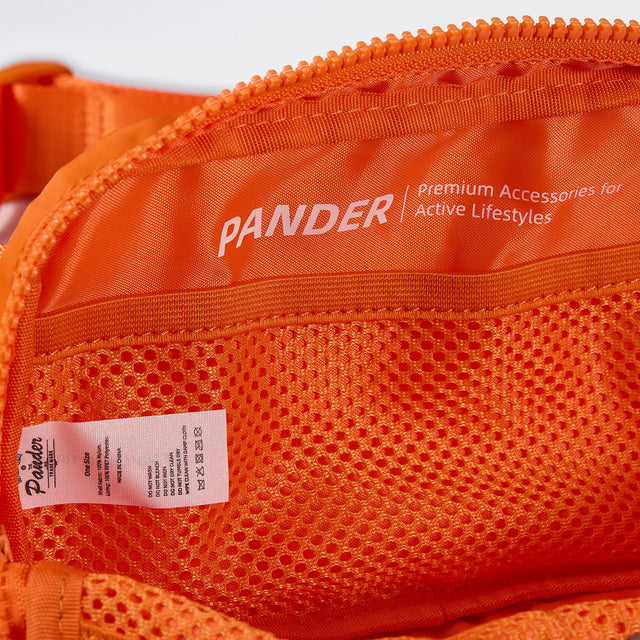 Pander 1L double zipper water-repellent nylon belt bag in Dark Orange, product view 7