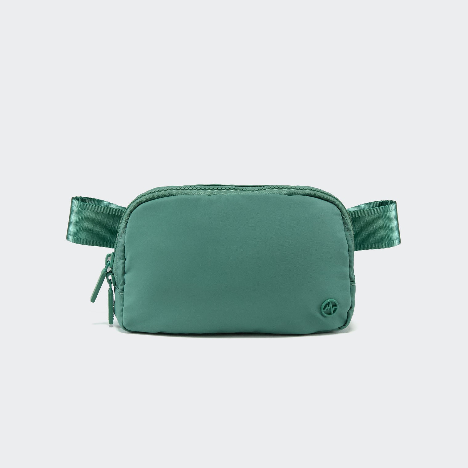 Pander 1L double zipper water-repellent nylon belt bag in Eucalyptus Green, product view 1