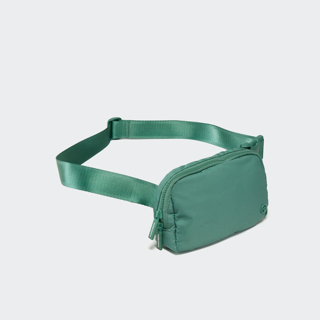 Pander 1L double zipper water-repellent nylon belt bag in Eucalyptus Green, product view 2
