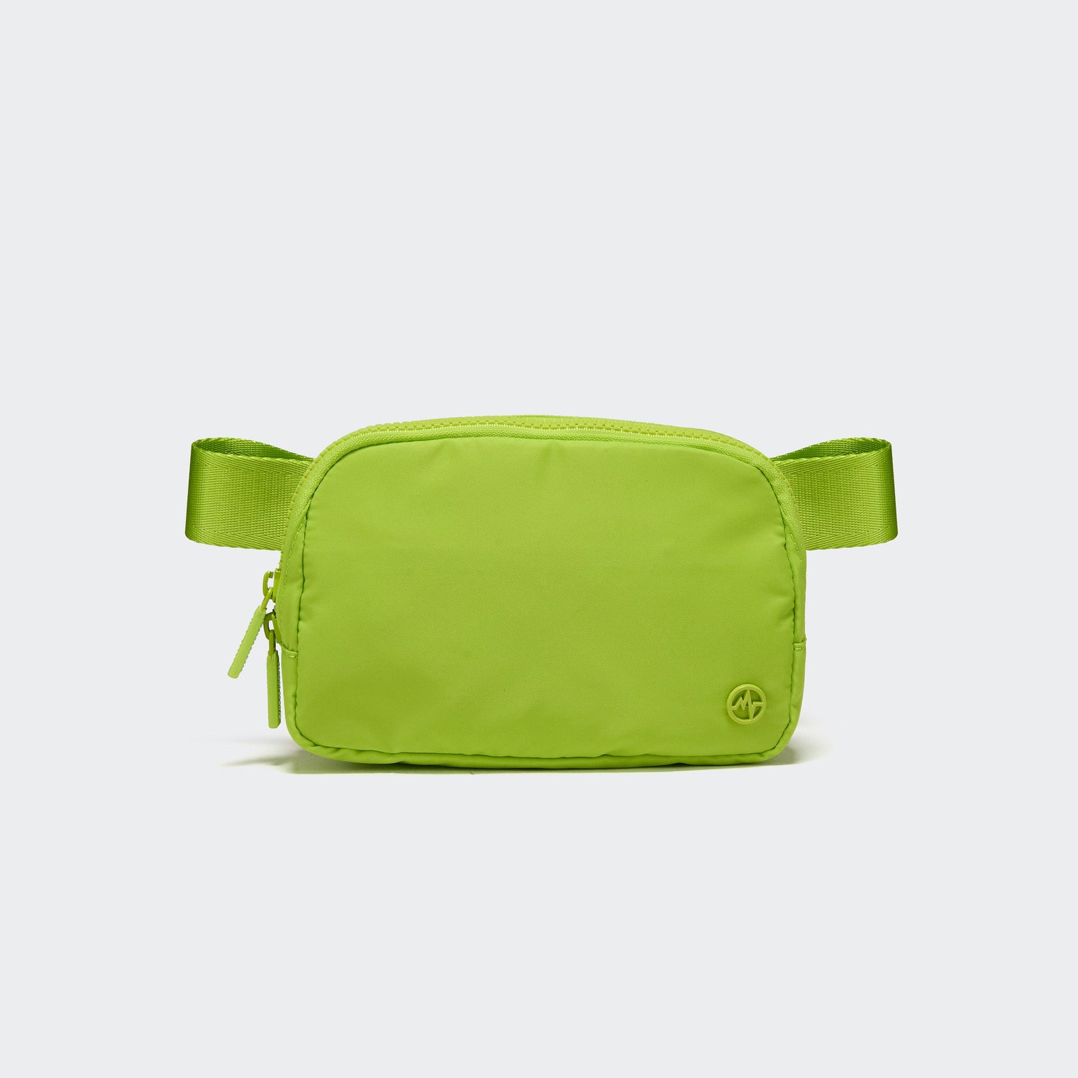 Pander 1L double zipper water-repellent nylon belt bag in Grape Green, product view 1