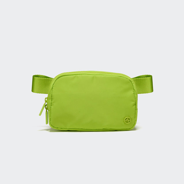 Pander 1L double zipper water-repellent nylon belt bag in Grape Green, product view 1