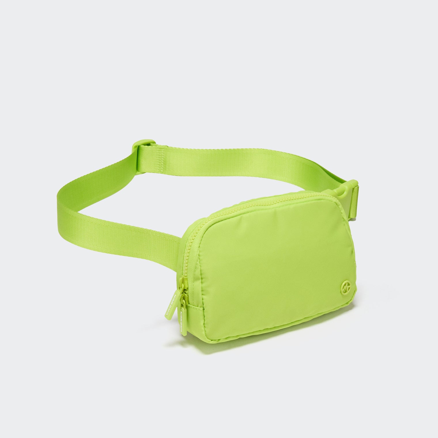 Pander 1L double zipper water-repellent nylon belt bag in Grape Green, product view 2