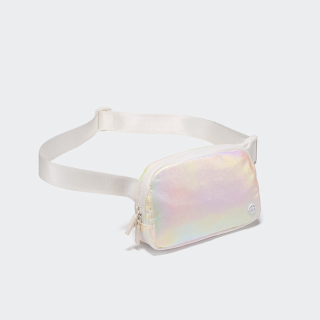 Pander 1L double zipper water-repellent nylon belt bag in Iridescent, product view 2