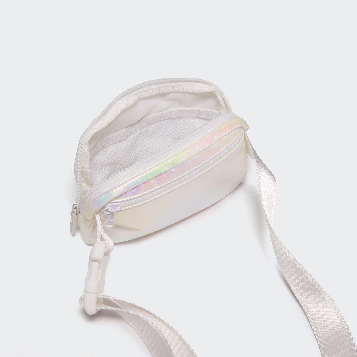 Pander 1L double zipper water-repellent nylon belt bag in Iridescent, product view 7