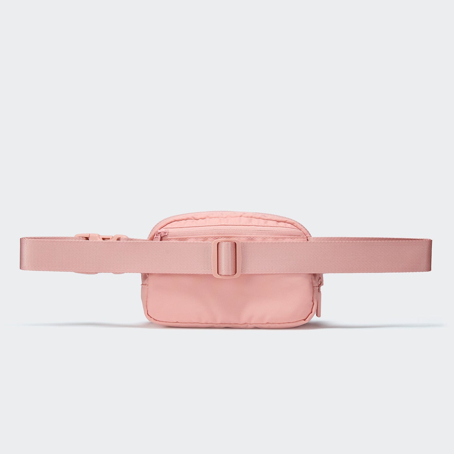 Pander 1L double zipper water-repellent nylon belt bag in Mono Pink, product view 3