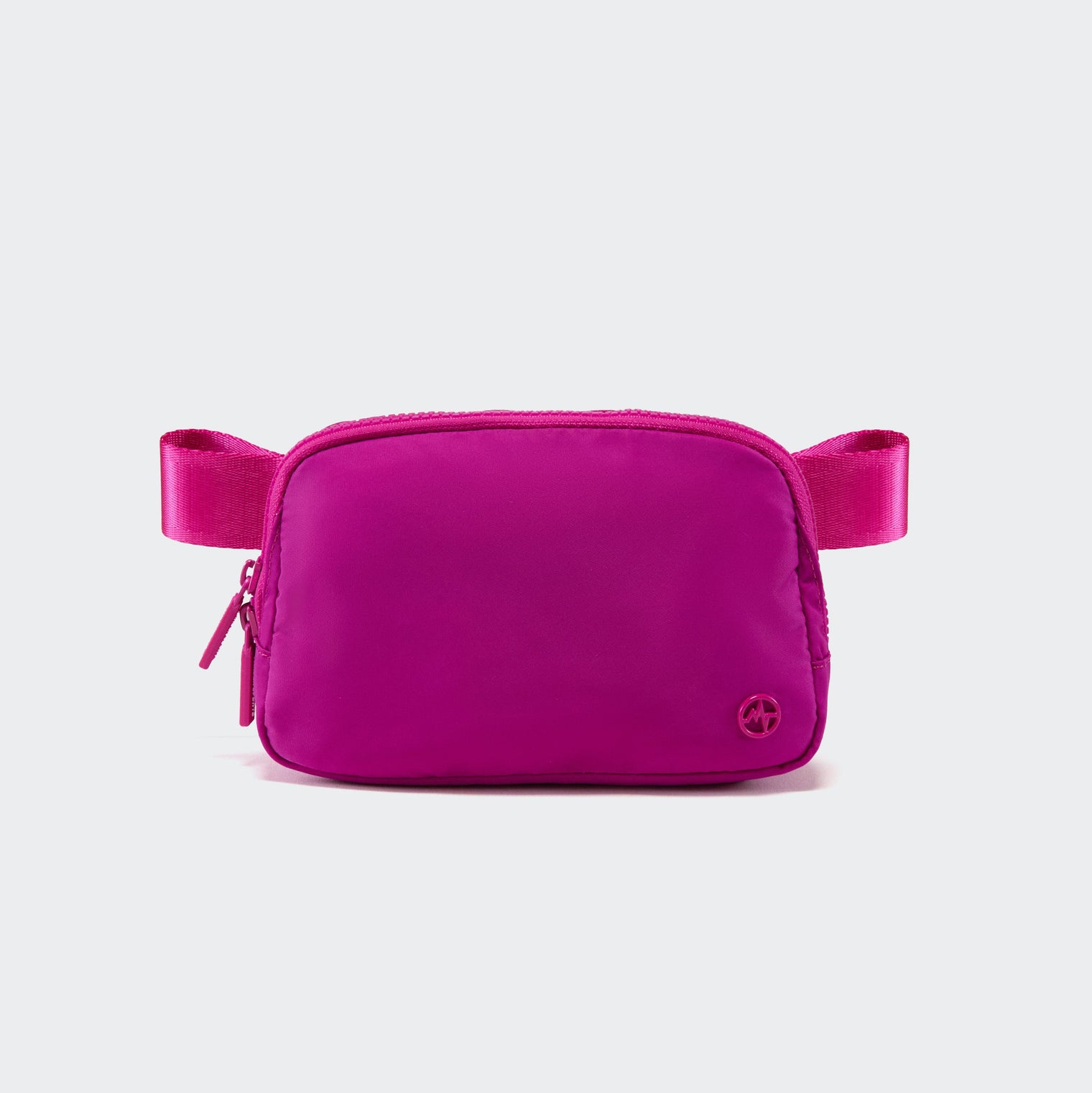 Pander 1L double zipper water-repellent nylon belt bag in Poinciana, product view 1