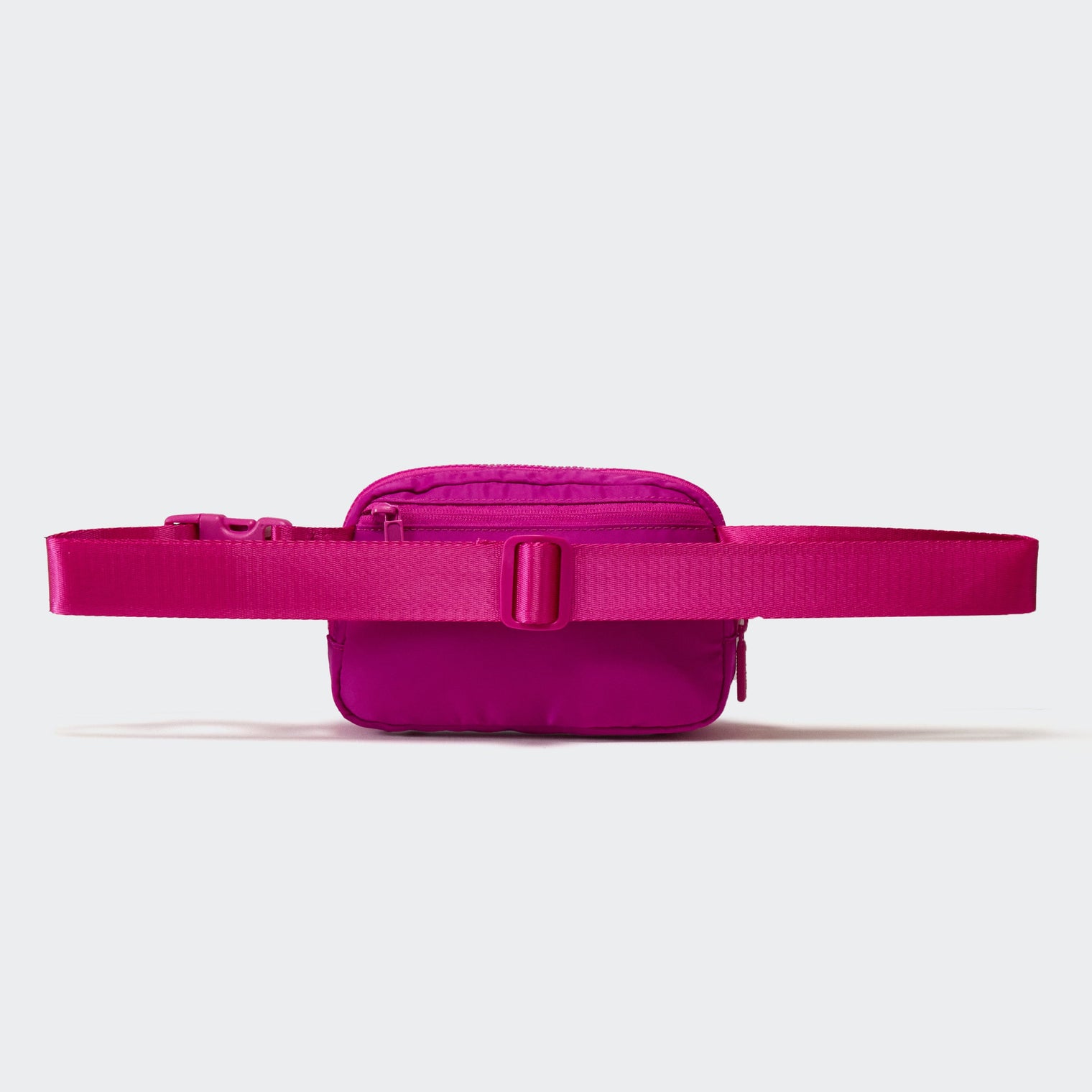 Pander 1L double zipper water-repellent nylon belt bag in Poinciana, product view 4