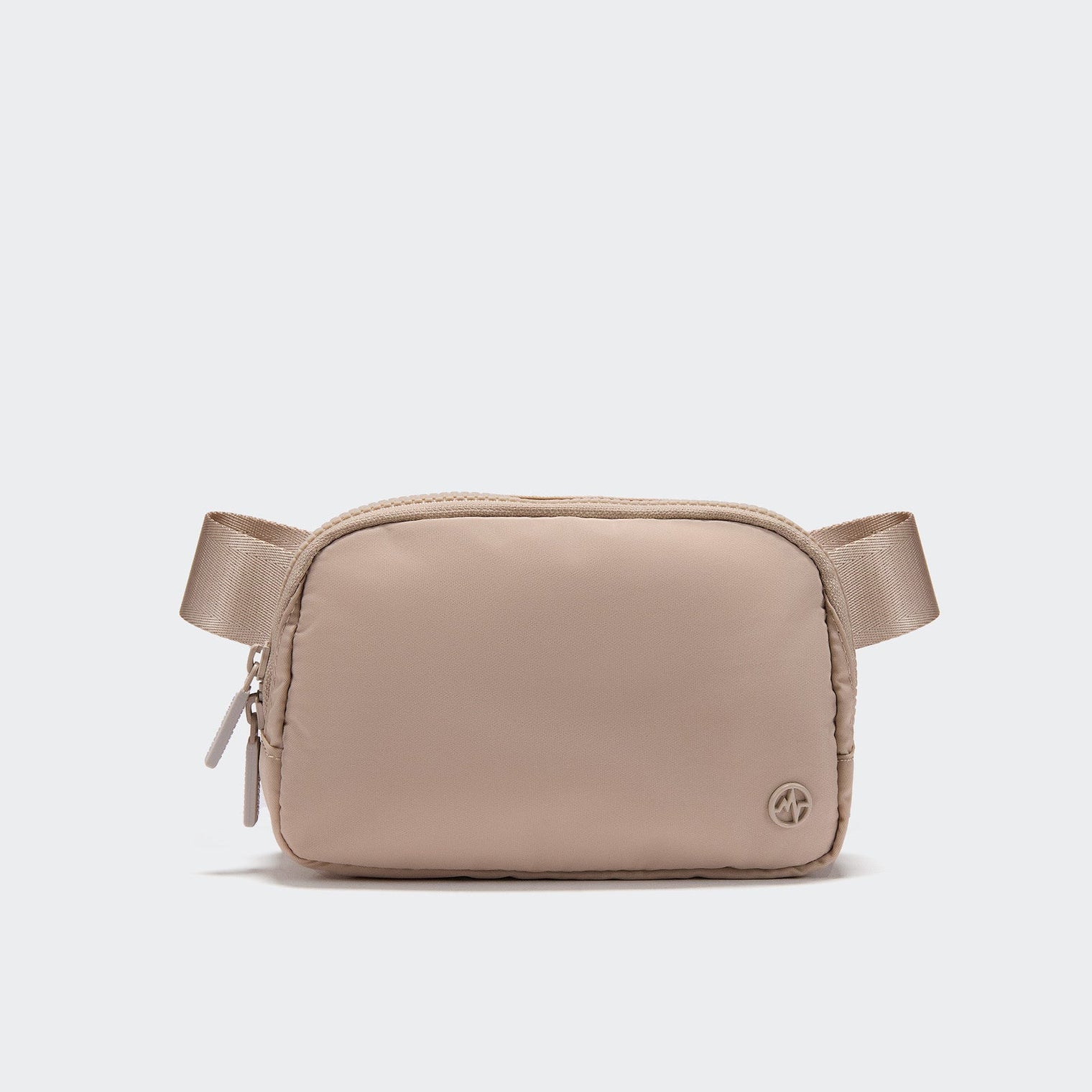 Pander 1L double zipper water-repellent nylon belt bag in Raw Linen Beige, product view 1