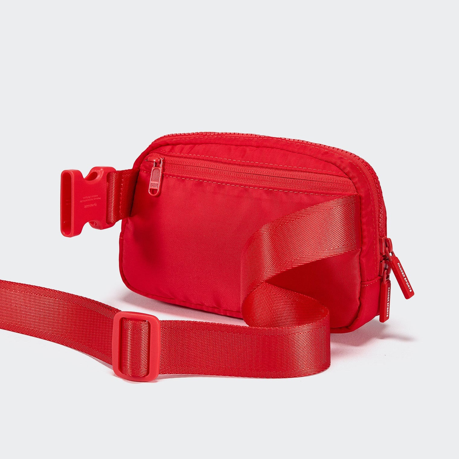 Pander 1L double zipper water-repellent nylon belt bag in Red, product view 4