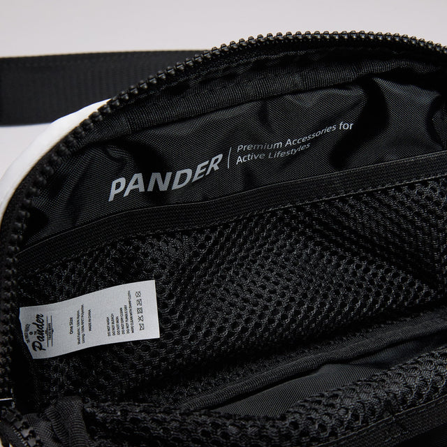 Pander 1L double zipper water-repellent nylon belt bag in White, product view 8