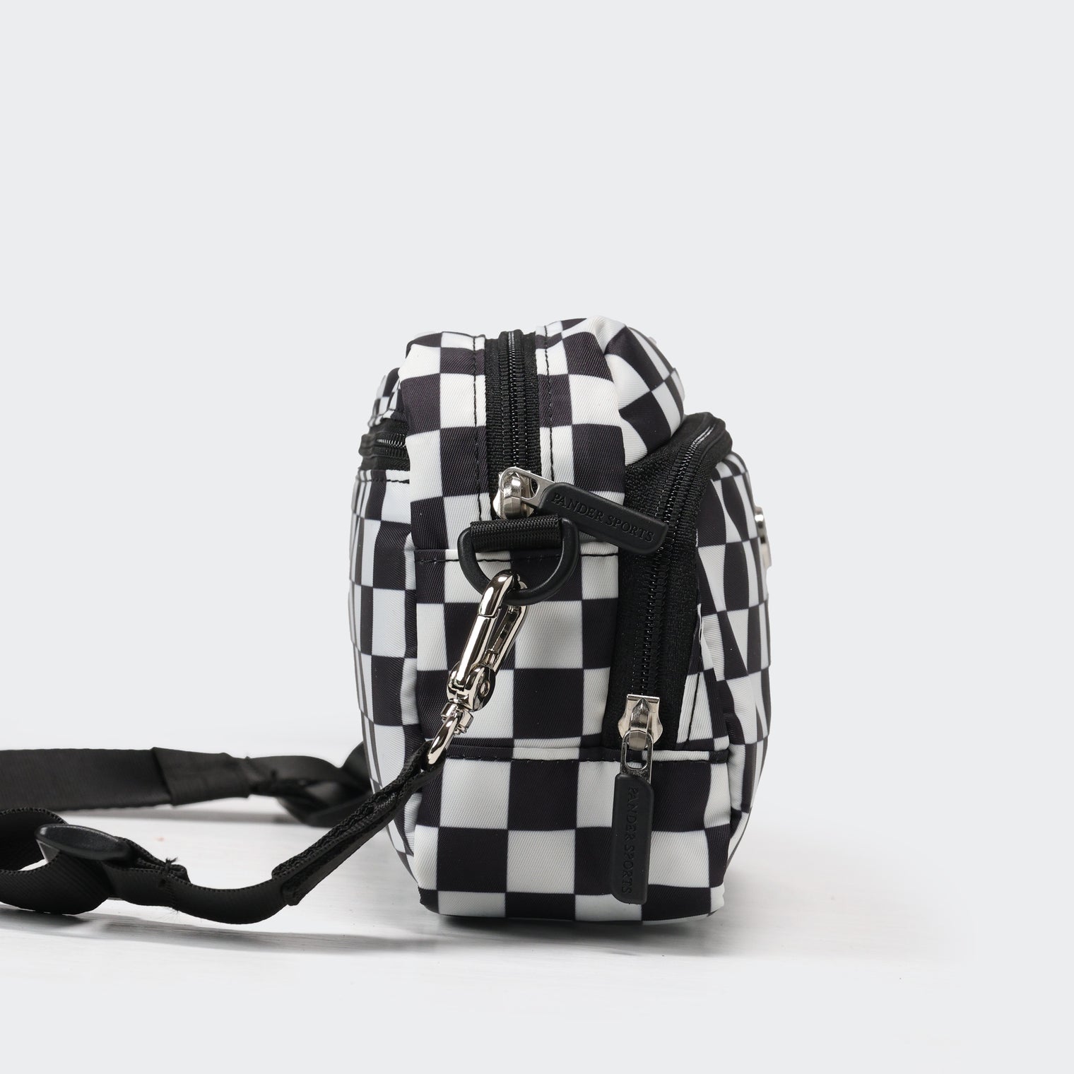 Pander Everyday Crossbody Sling Bag in Checkered Black - view 3
