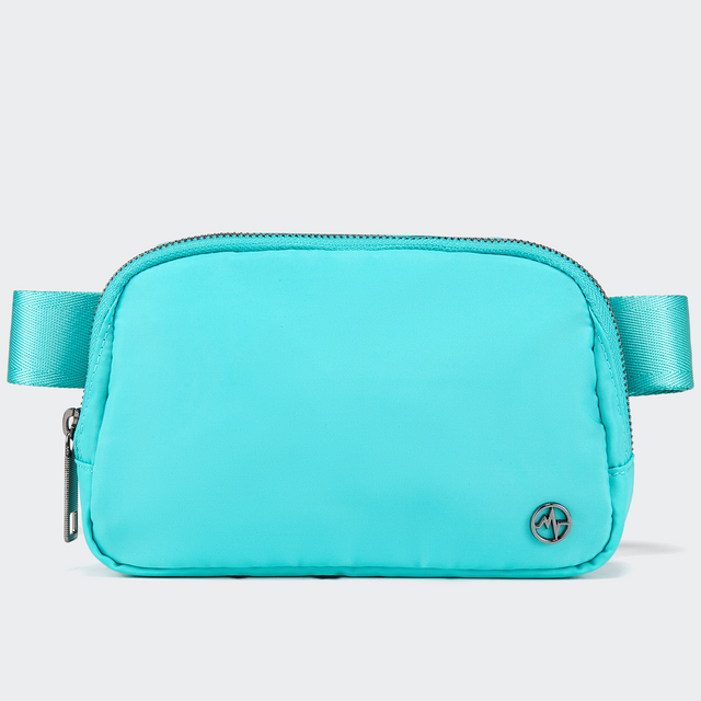 Pander Everywhere Belt Bag 1L in Cyan Blue - front view
