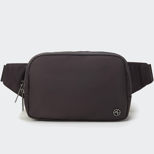 PANDER Everywhere Belt Bag Large 2L in Dim Grey, straight-on front view on #ECEDEF background