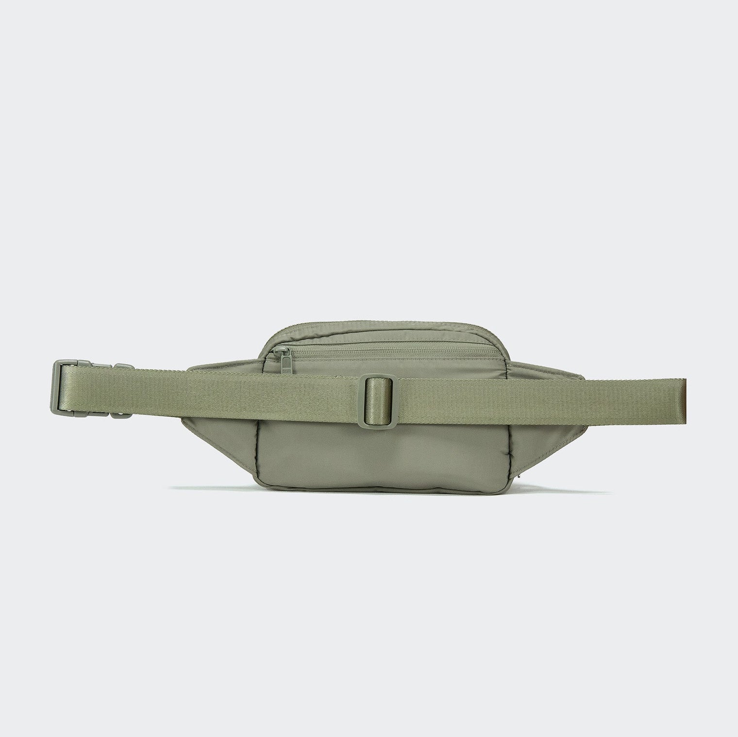 PANDER large crossbody waist pack in Grey Sage, adjustable strap view