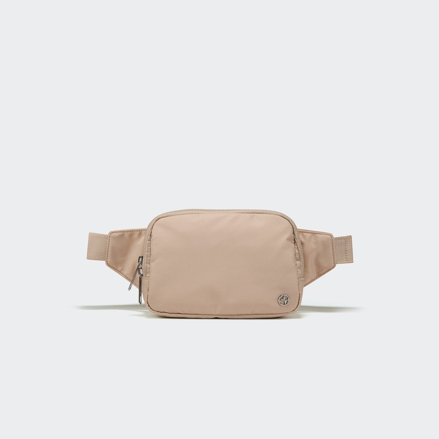 PANDER 2L water-resistant belt bag in Raw Linen, side and zipper detail