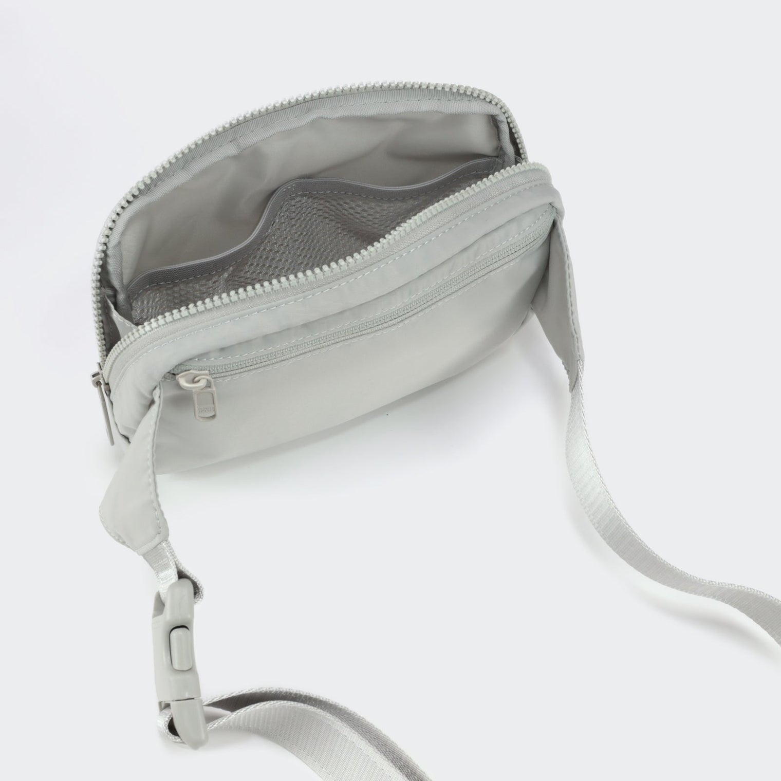 PANDER unisex 2L belt bag in Seal Grey, everyday travel view