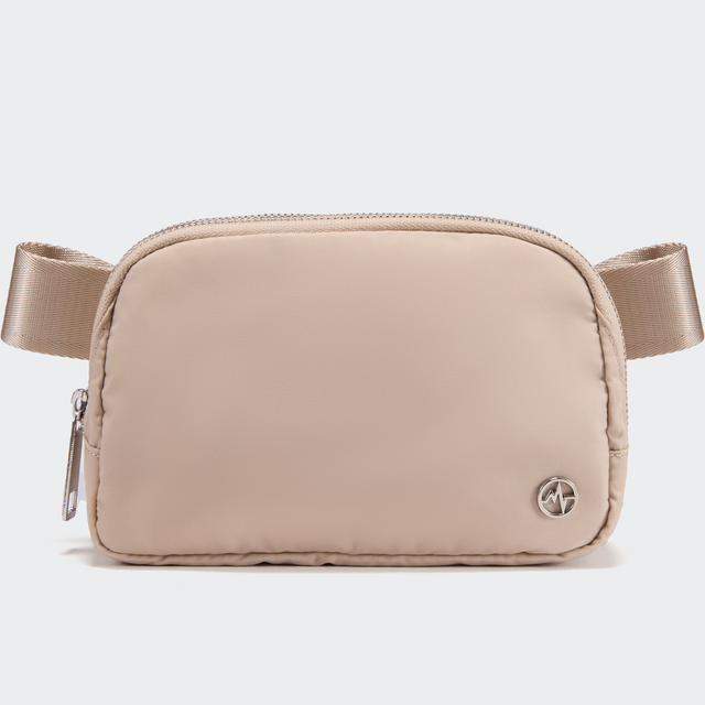Pander Everywhere Belt Bag 1L in Raw Linen Beige - front view