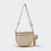 Pander raw linen crossbody bum bag with adjustable strap