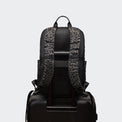 Pander 22L Grey Leopard backpack rear luggage sleeve on suitcase handle