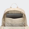 Pander 22L Raw Linen backpack interior tech sleeve and mesh organizer