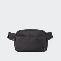 Pander 5 zipper pocket 2L belt bag in Black Polyester, product detail view 6