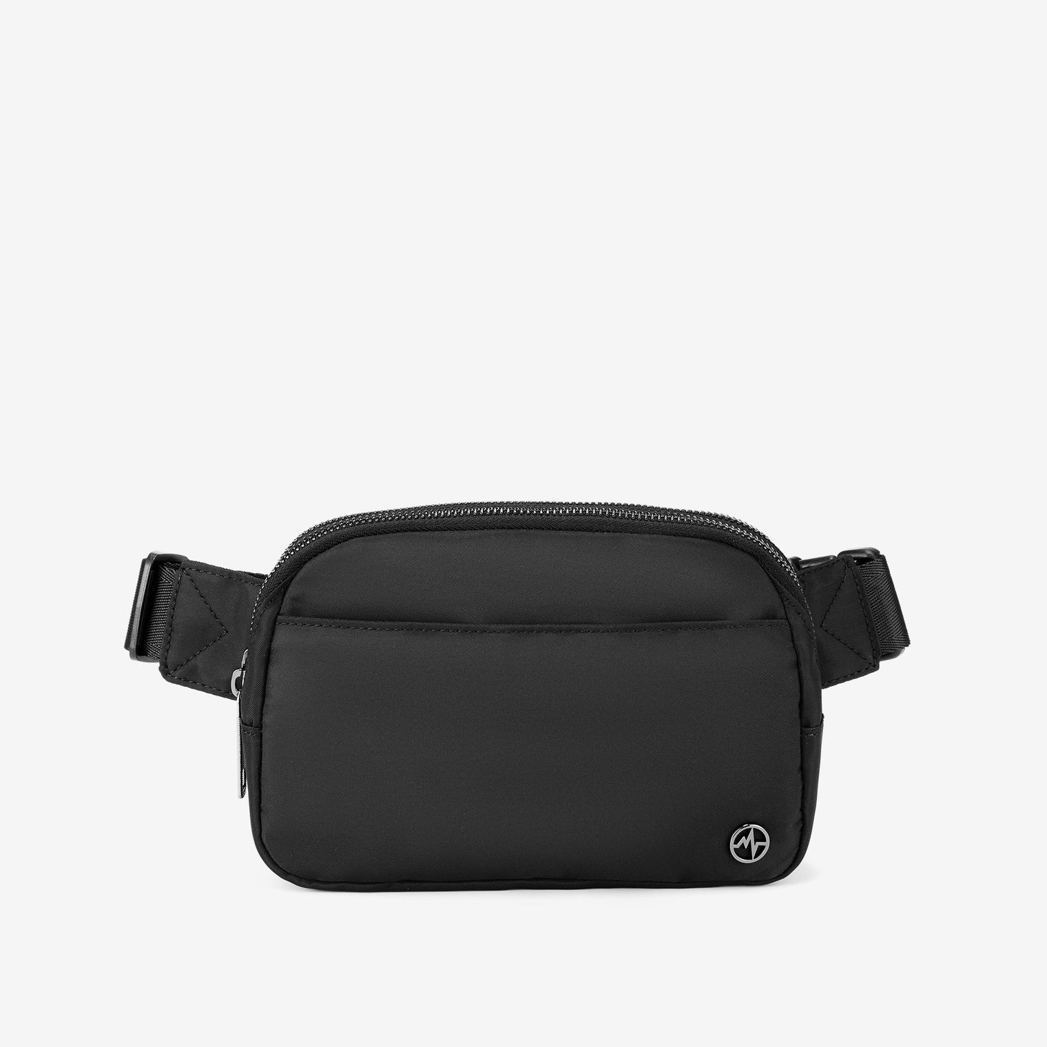 Pander 5 zipper pocket 2L belt bag in Black Polyester, product detail view 7