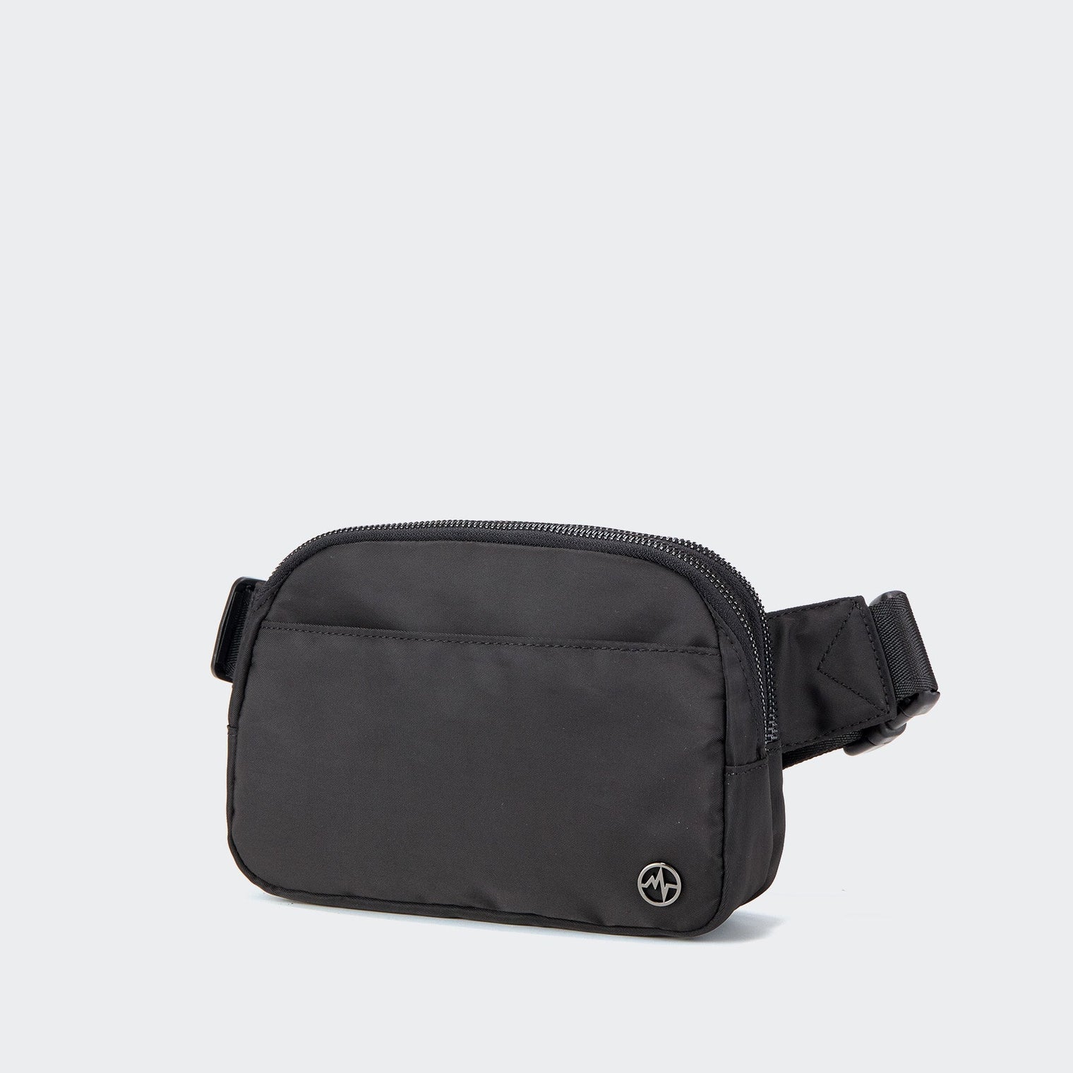 Pander 5 zipper pocket 2L belt bag in Black Polyester, product detail view 8