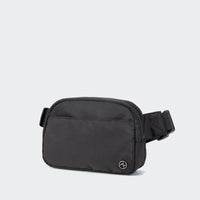 Pander 5 zipper pocket 2L belt bag in Black Polyester, product detail view 8