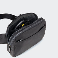 Pander 5 zipper pocket 2L belt bag in Black Polyester, product detail view 12