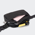 Pander 5 zipper pocket 2L belt bag in Black Polyester, product detail view 14