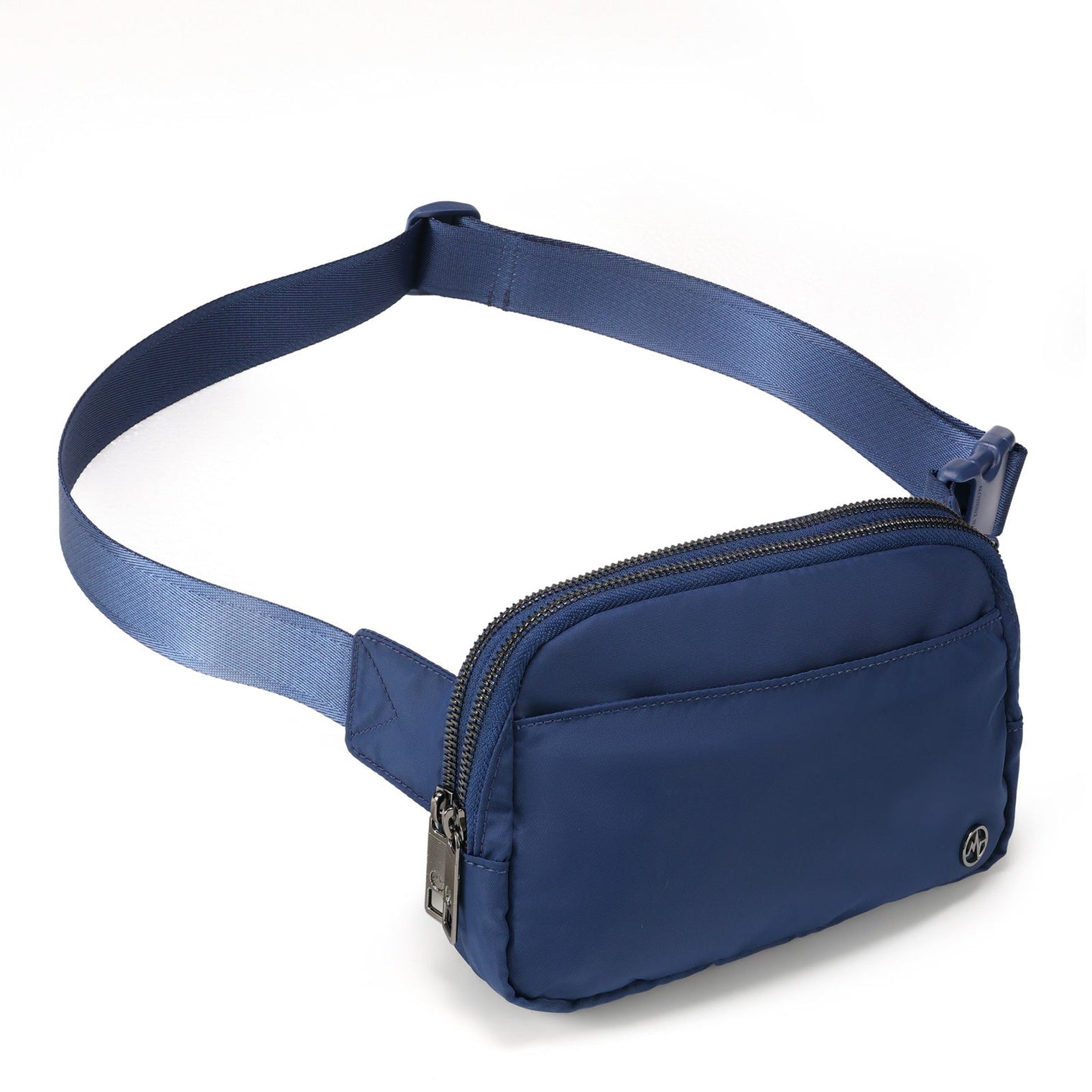 Pander 5 zipper pocket 2L belt bag in Blue Perennial, product detail view 3